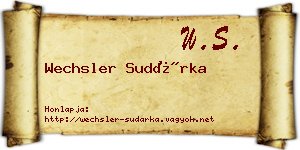 Wechsler Sudárka névjegykártya